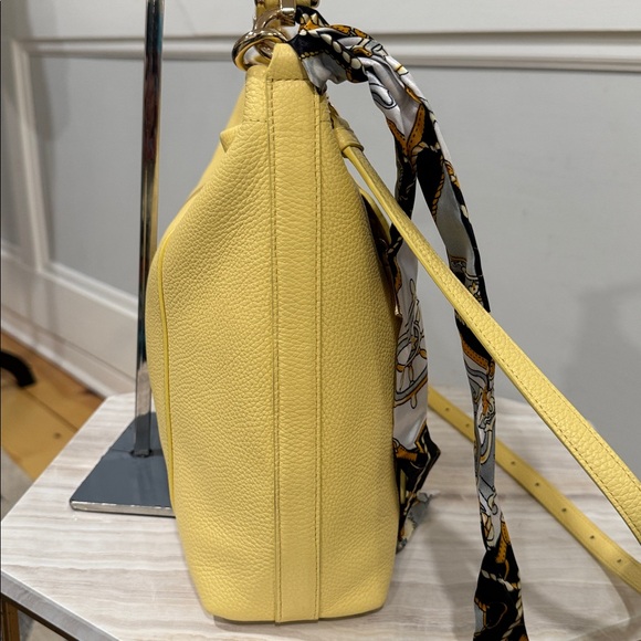 Coach Bag Scout Daffodil Yellow Pebbled Leather Satchel - Picture 7 of 17